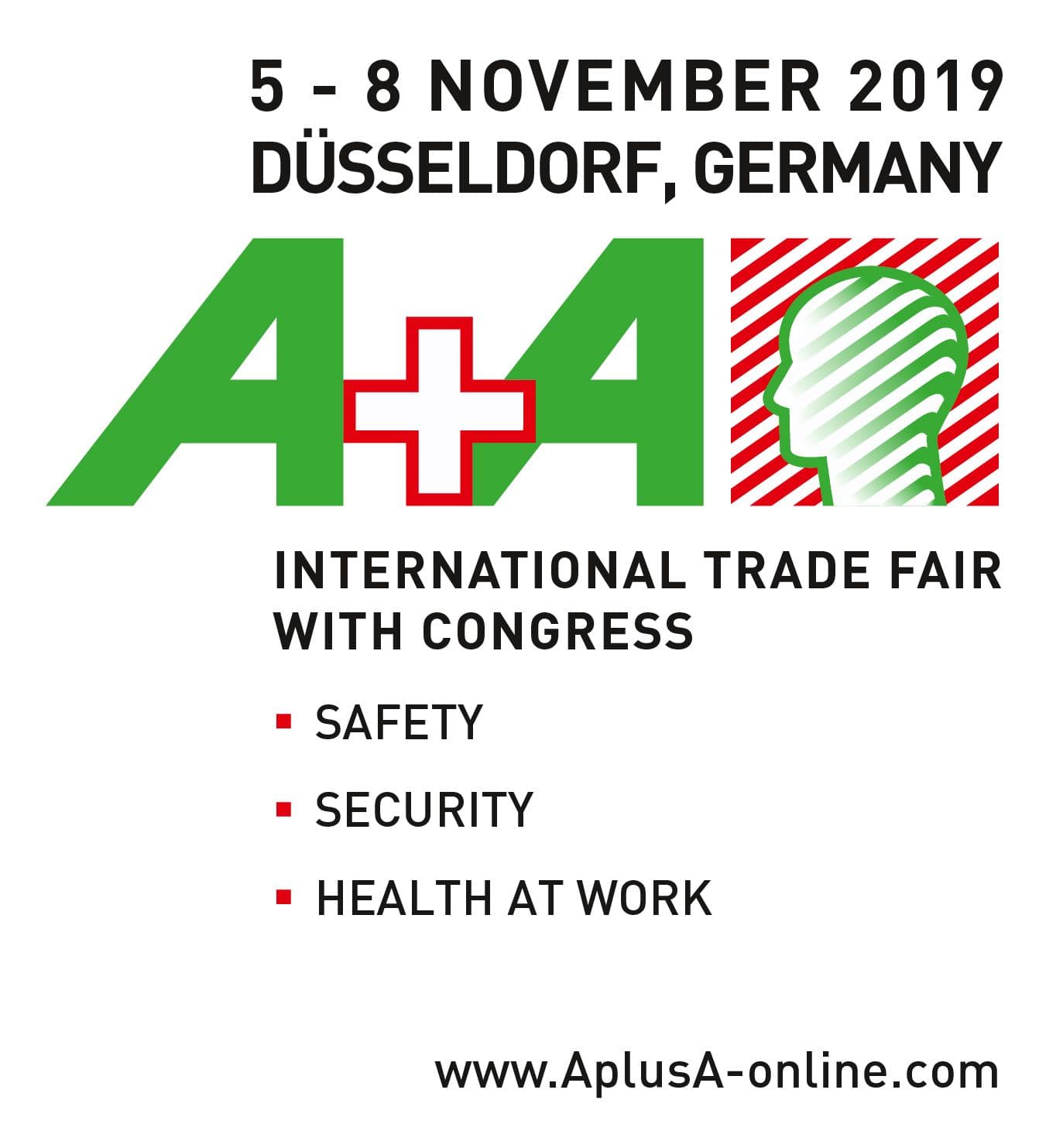 We will be pleased to welcome you at our stand F63, hall 11, 5-8 November 2019 Düsseldorf, Germany